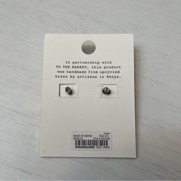 Madewell To The Market Link Earrings Brass‎ Ringlet NWT - Picture 5 of 7